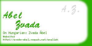 abel zvada business card